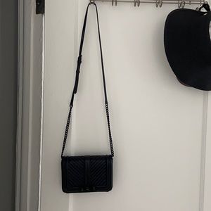 REBECCA MINKOFF. All black crossbody bag